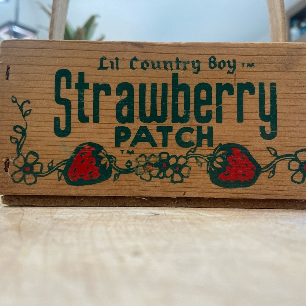 Source Unknown Rustic Strawberry Patch Basket